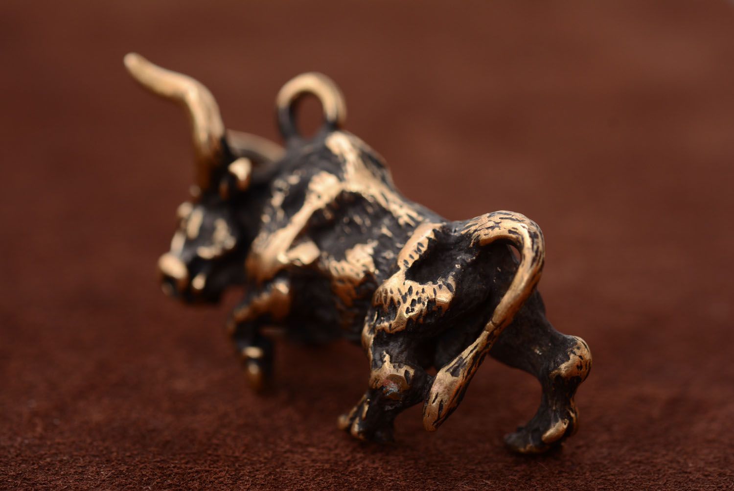 Bronze pendant Bull photo 5