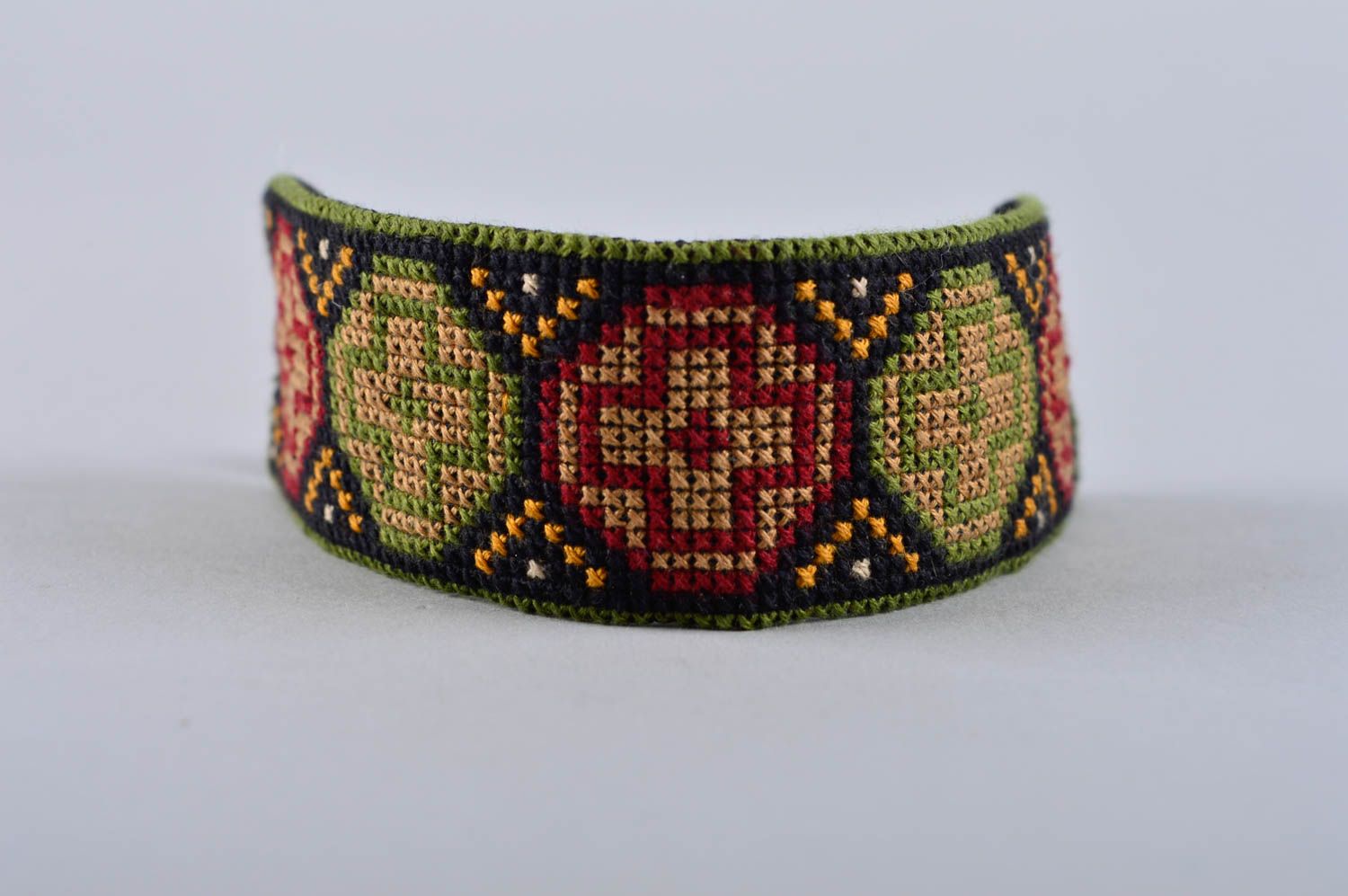 Pulsera étnica artesanal accesorio para mujeres bordado regalo original foto 5