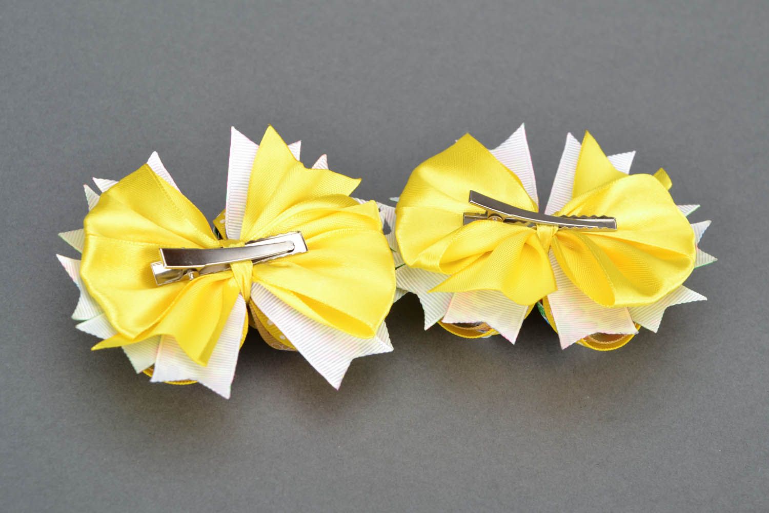 Two hair clips Sunflowers photo 5