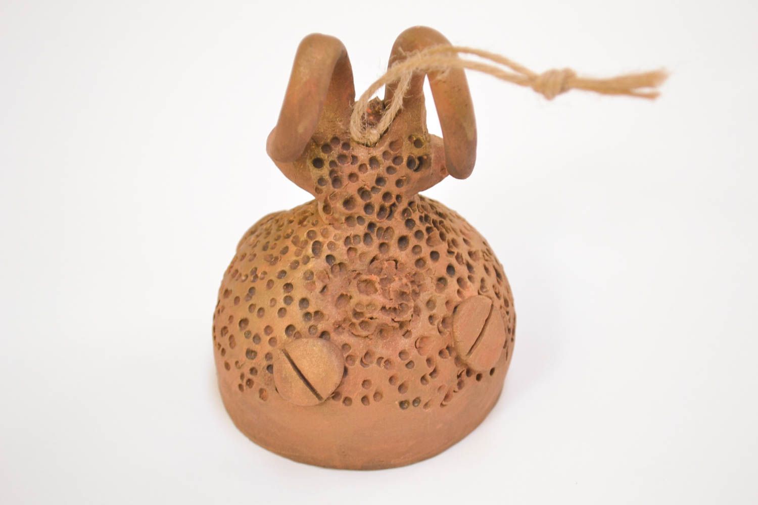 Handmade clay toy unusual home decor ideas ceramic designer bell cute souvenir photo 5
