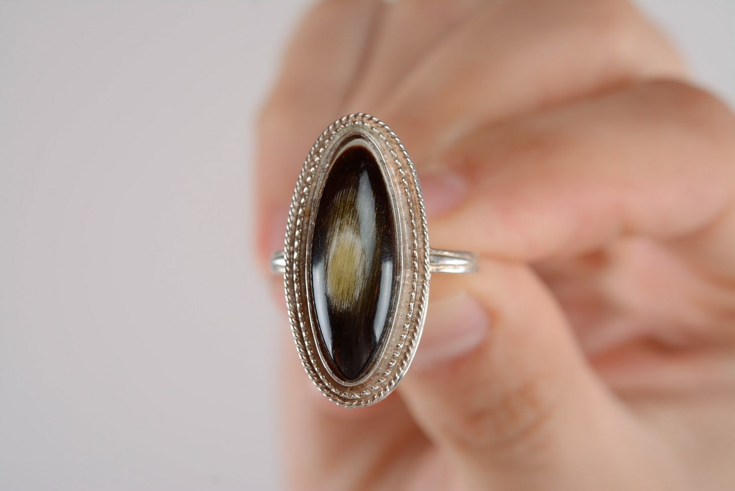 Серебряное кольцо ручной работы фото 5