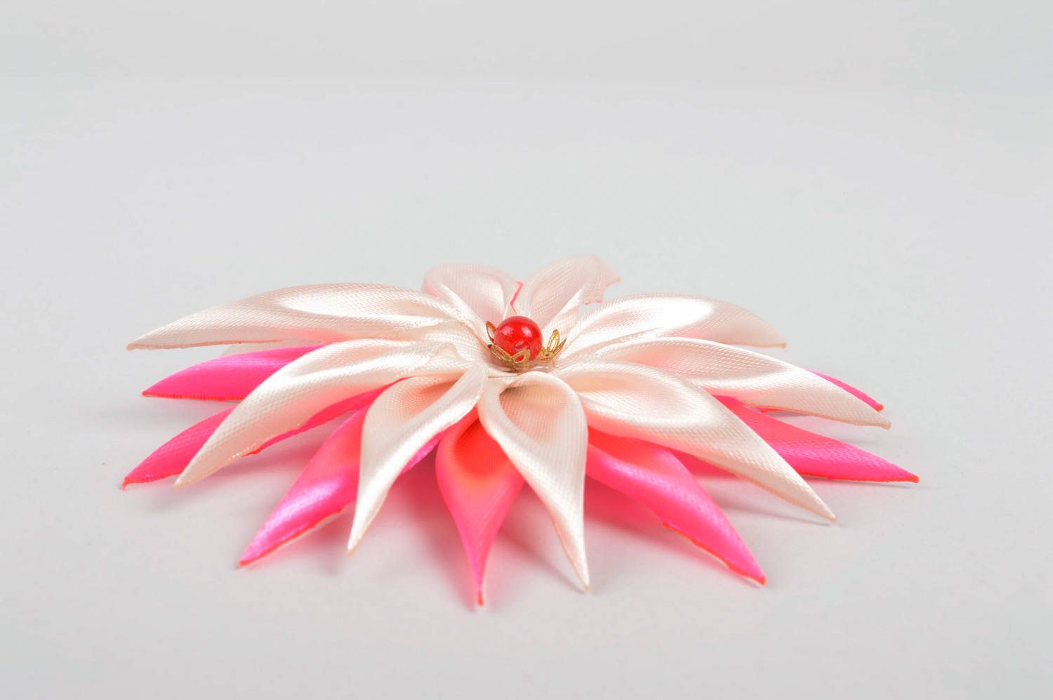 Красочная заколка ручной работы заколка с цветком нарядный аксессуар для волос фото 3