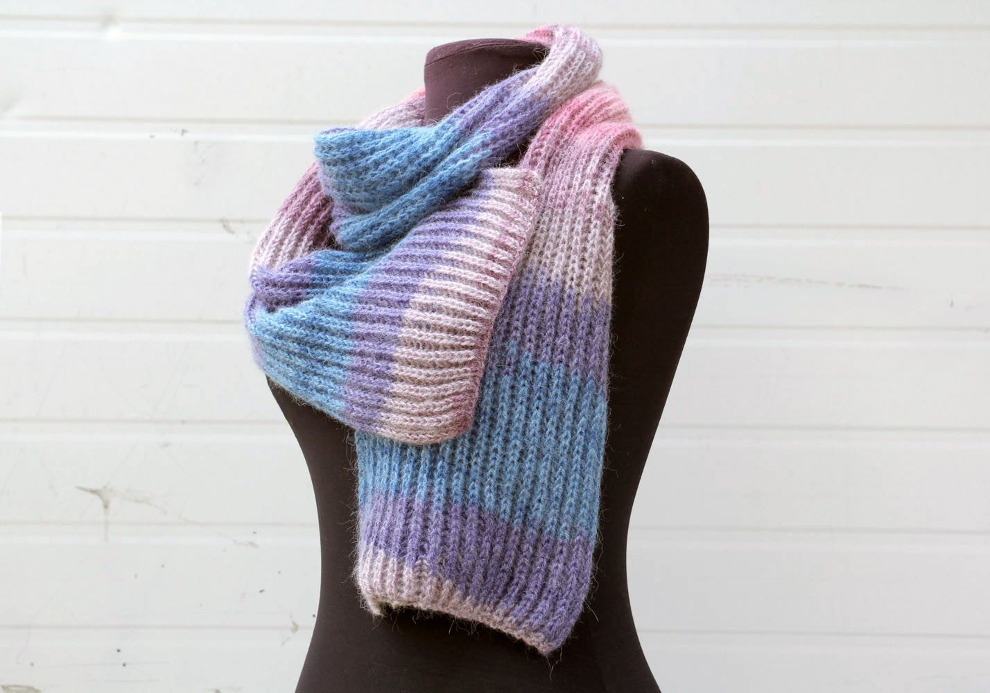 Knit angora scarf photo 2