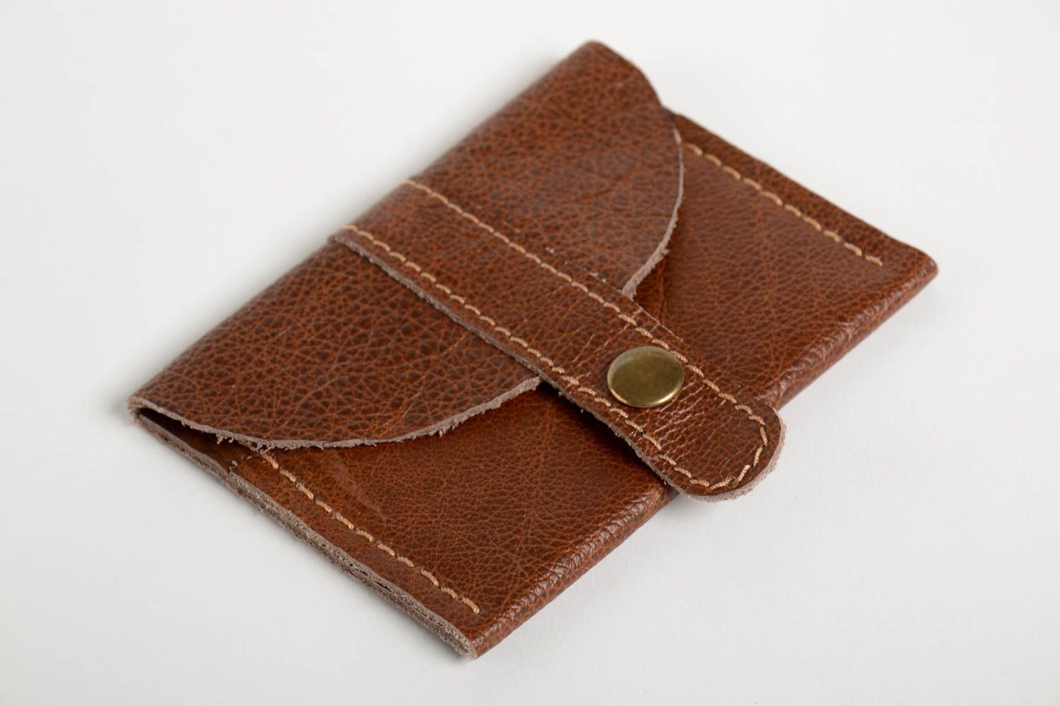 Handmade Leder Kartenetui Accessoires für Männer Halter für Visitenkarten  foto 3