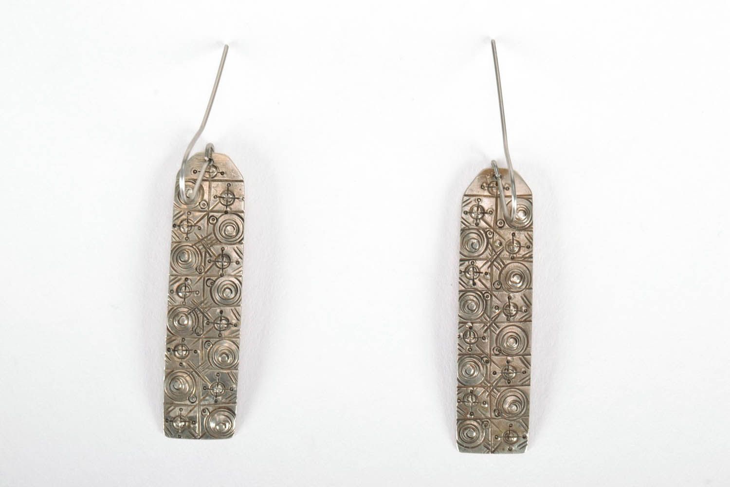 Long earrings with ornament photo 2