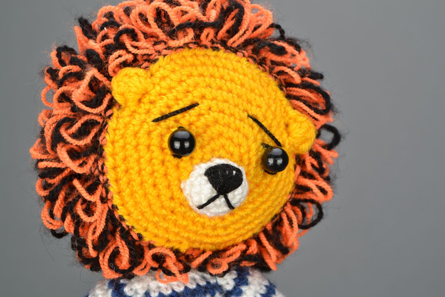 Jouet mou tricoté au crochet Lion  photo 4