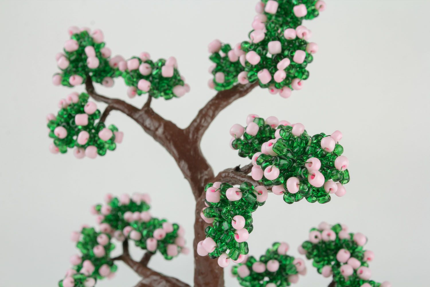 Дерево из бисера Цветущий бонсай фото 4