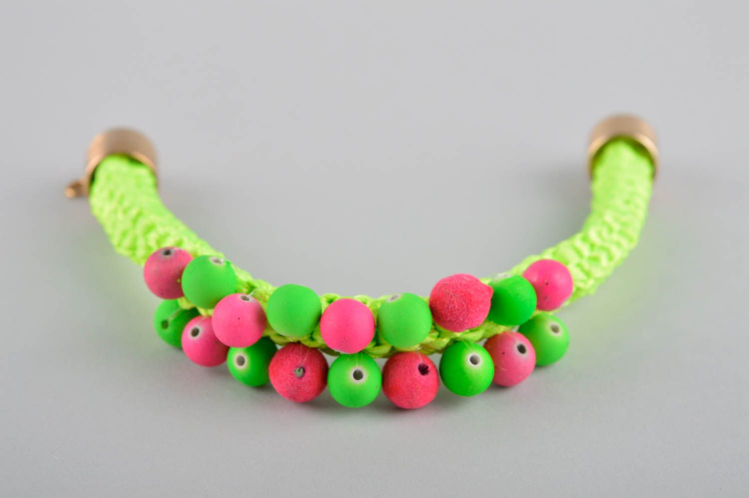 Handmade designer bright bracelet unusual summer jewelry cute wrist bracelet photo 5