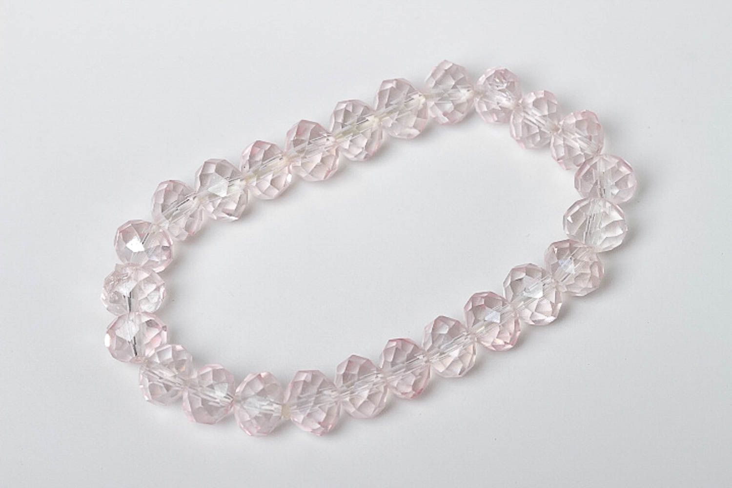 Bracelet cristal transparents Bijou fait main élégant design Cadeau femme photo 2