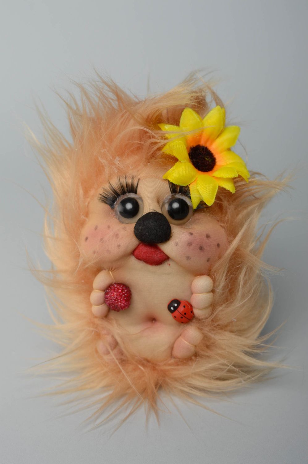 Soft sculpture toy Hedgehog with Strawberry photo 1