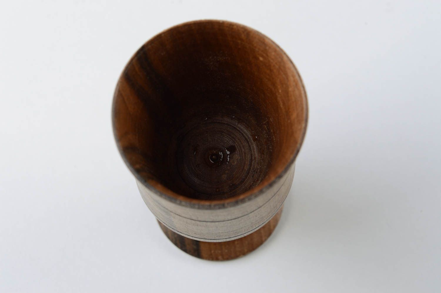 Vaso de chupito de madera artesanal vajilla moderna regalo original ecológico foto 5
