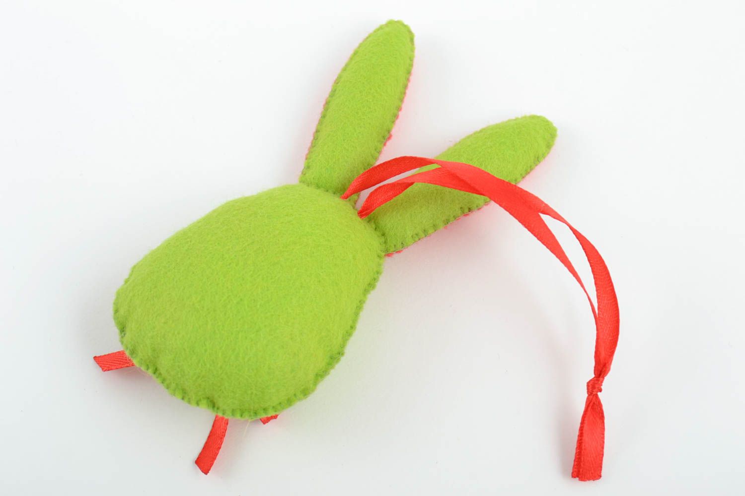 Декоративная игрушка заяц из фетра с петелькой мягкий ручной работы подвеска фото 4