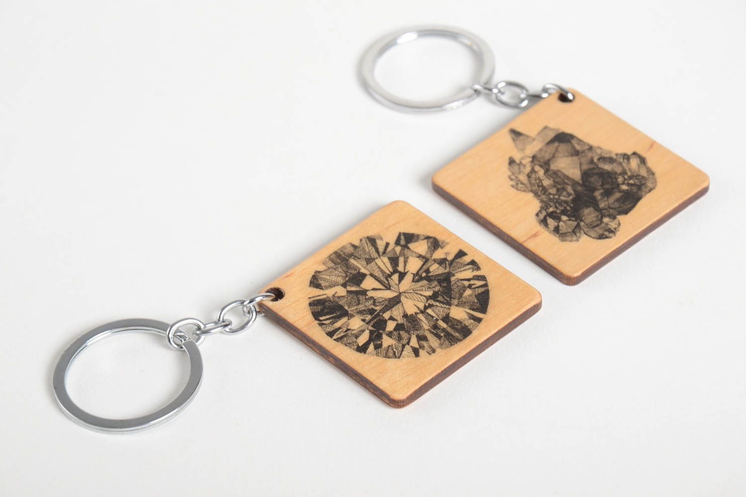Handmade keychain designer keychains wooden souvenirs gift for him 2 items photo 5