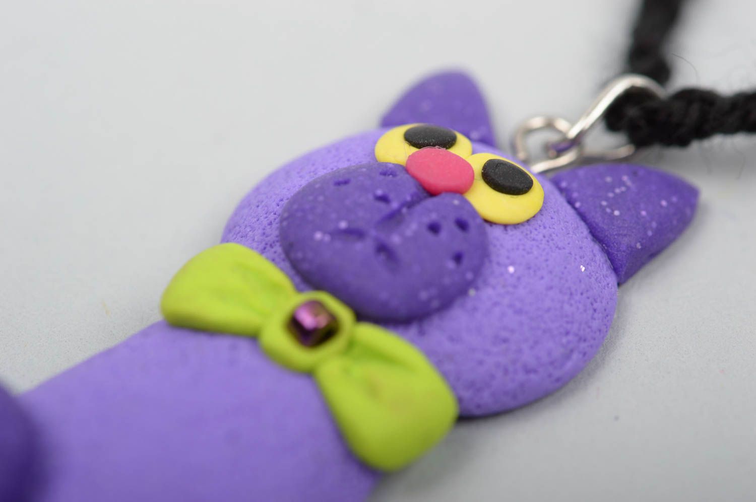 Handmade jewelry polymer clay pendant necklace kids jewelry presents for girl photo 2