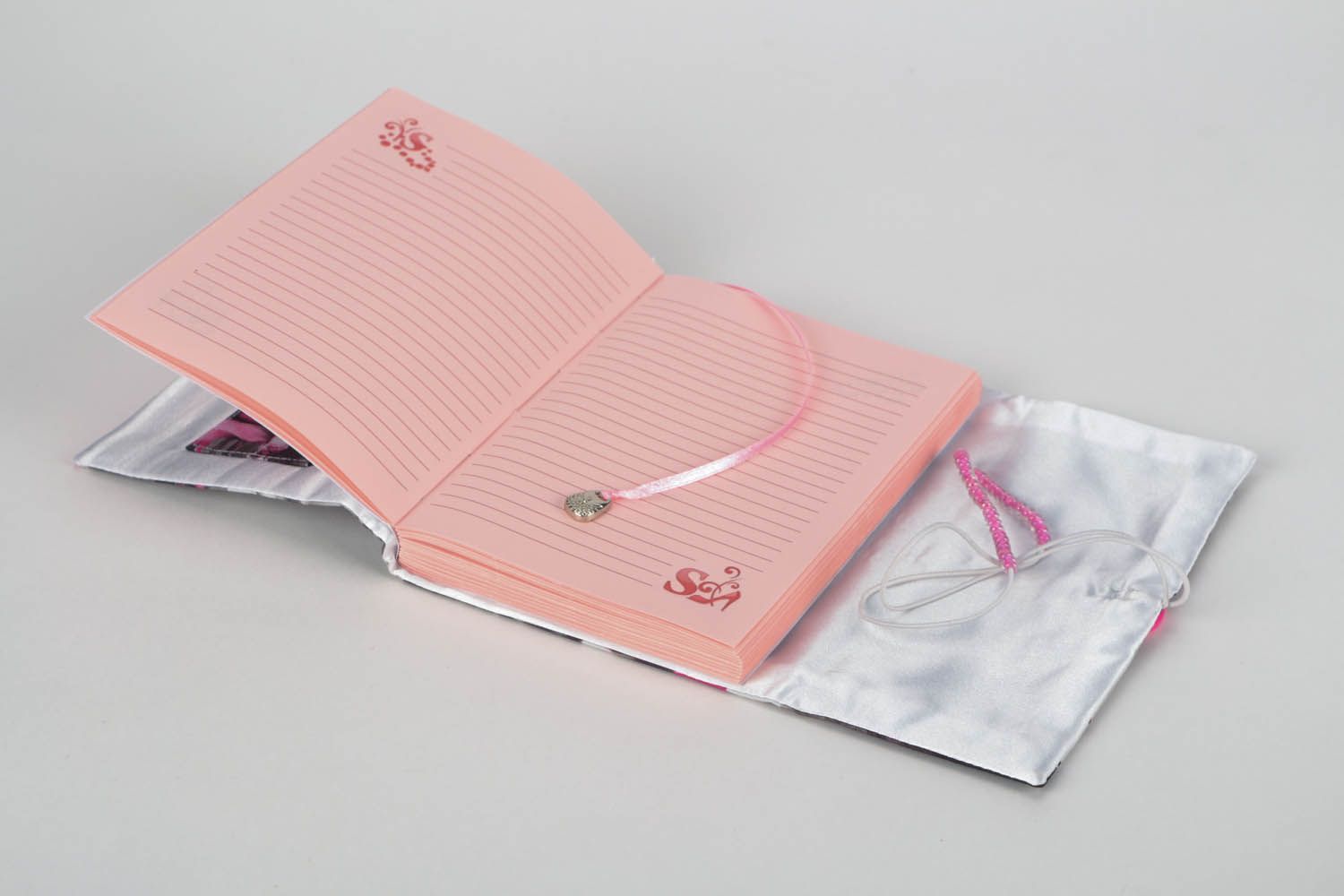 Fabric covered notebook Elegant photo 5