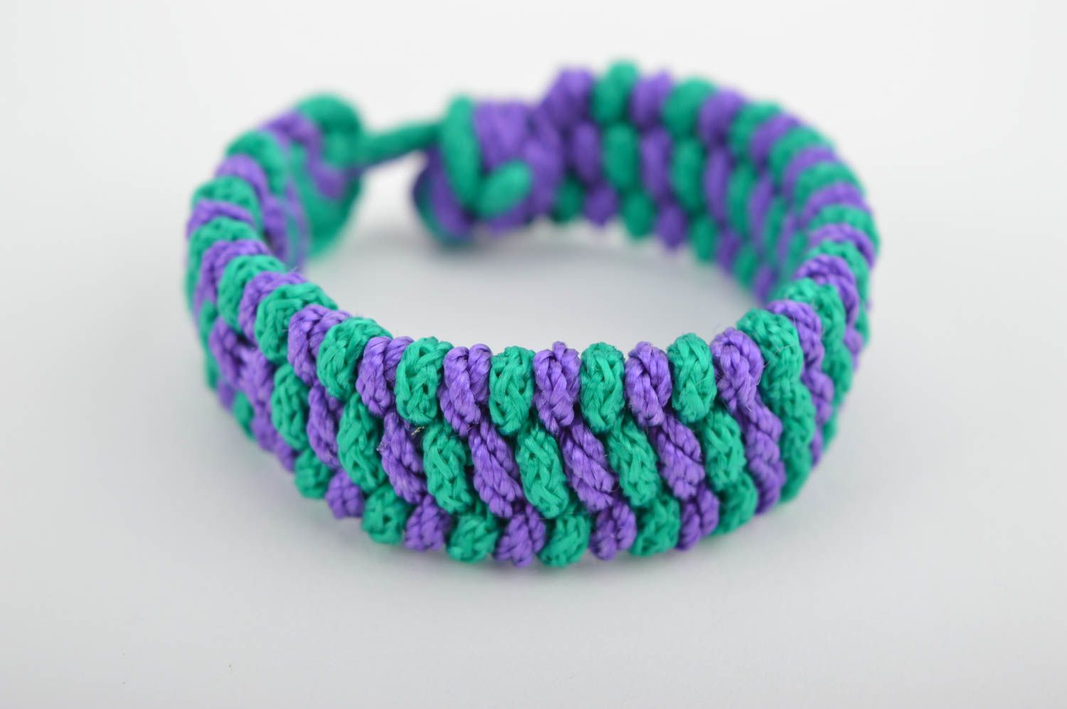 Unusual handmade wrist bracelet woven cord bracelet accessories for girls photo 3
