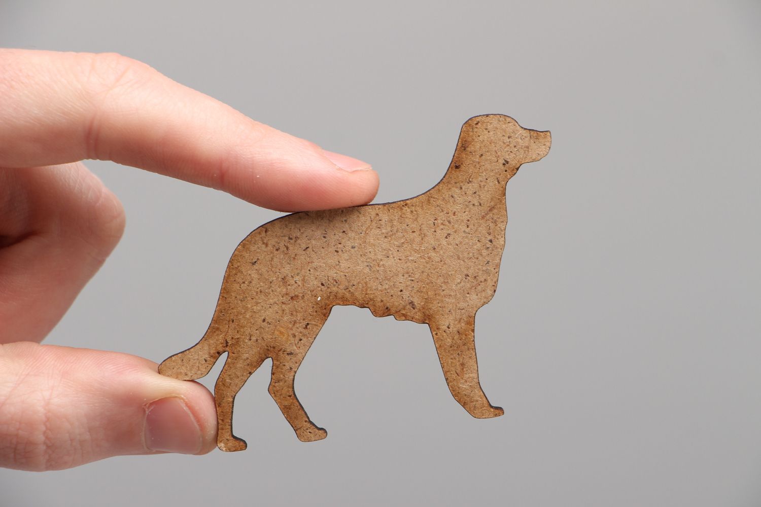 Semilavorato fatto a mano materiale da dipingere a forma di cane da seguito foto 3