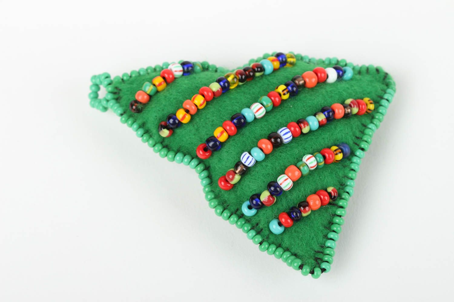 Handmade designer soft toy unusual textile hanging beautiful Christmas toy photo 3