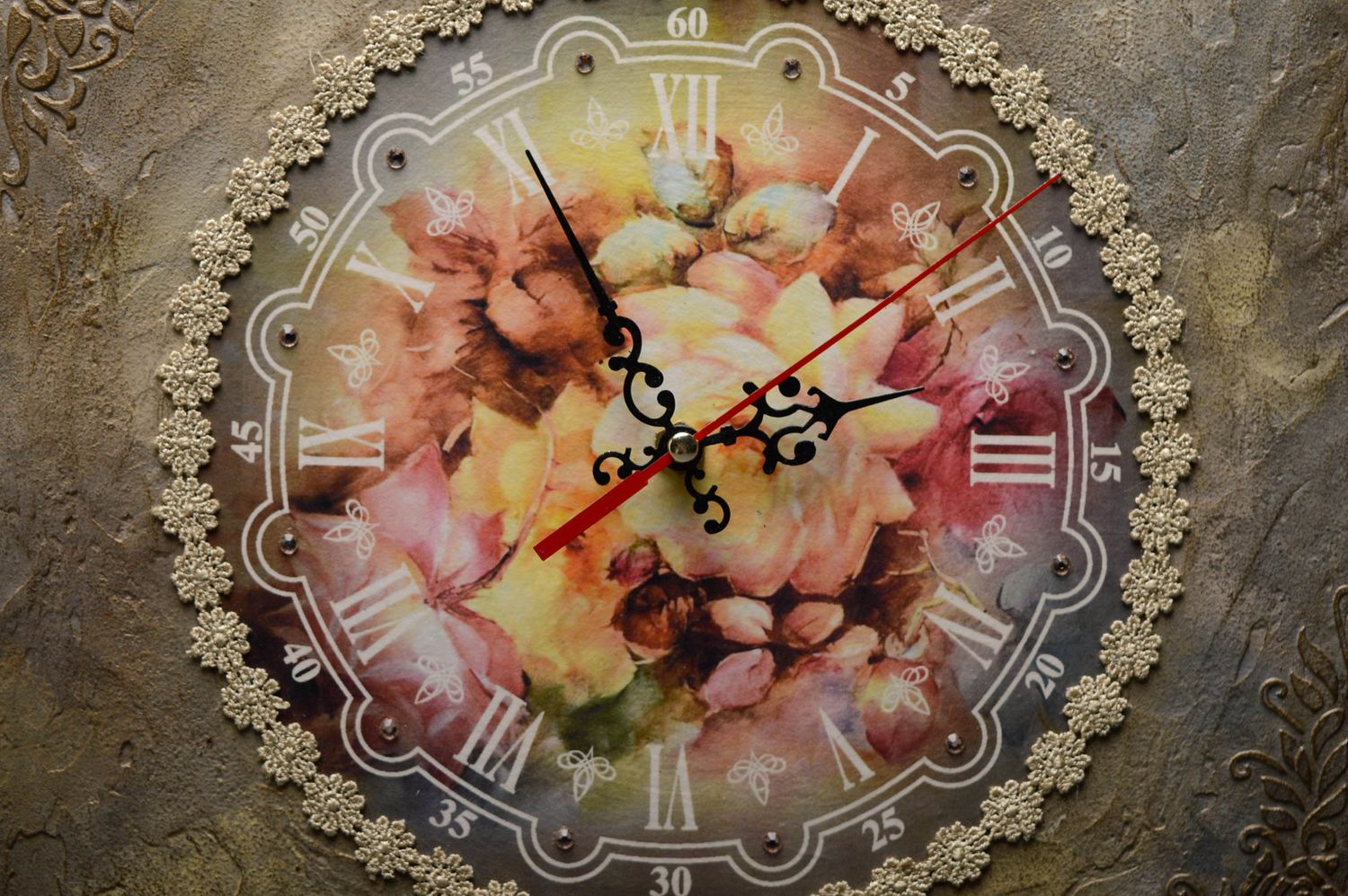 Horloge murale décorative faite main photo 3