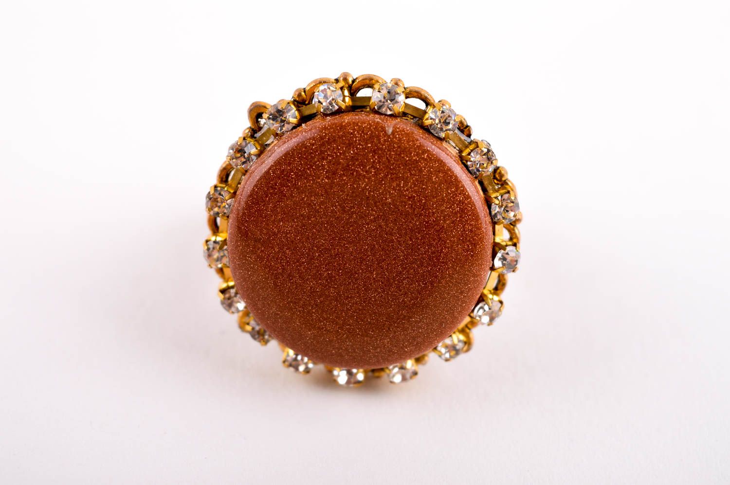 Красивое кольцо хенд мейд бижутерия с натуральными камнями женское кольцо фото 3