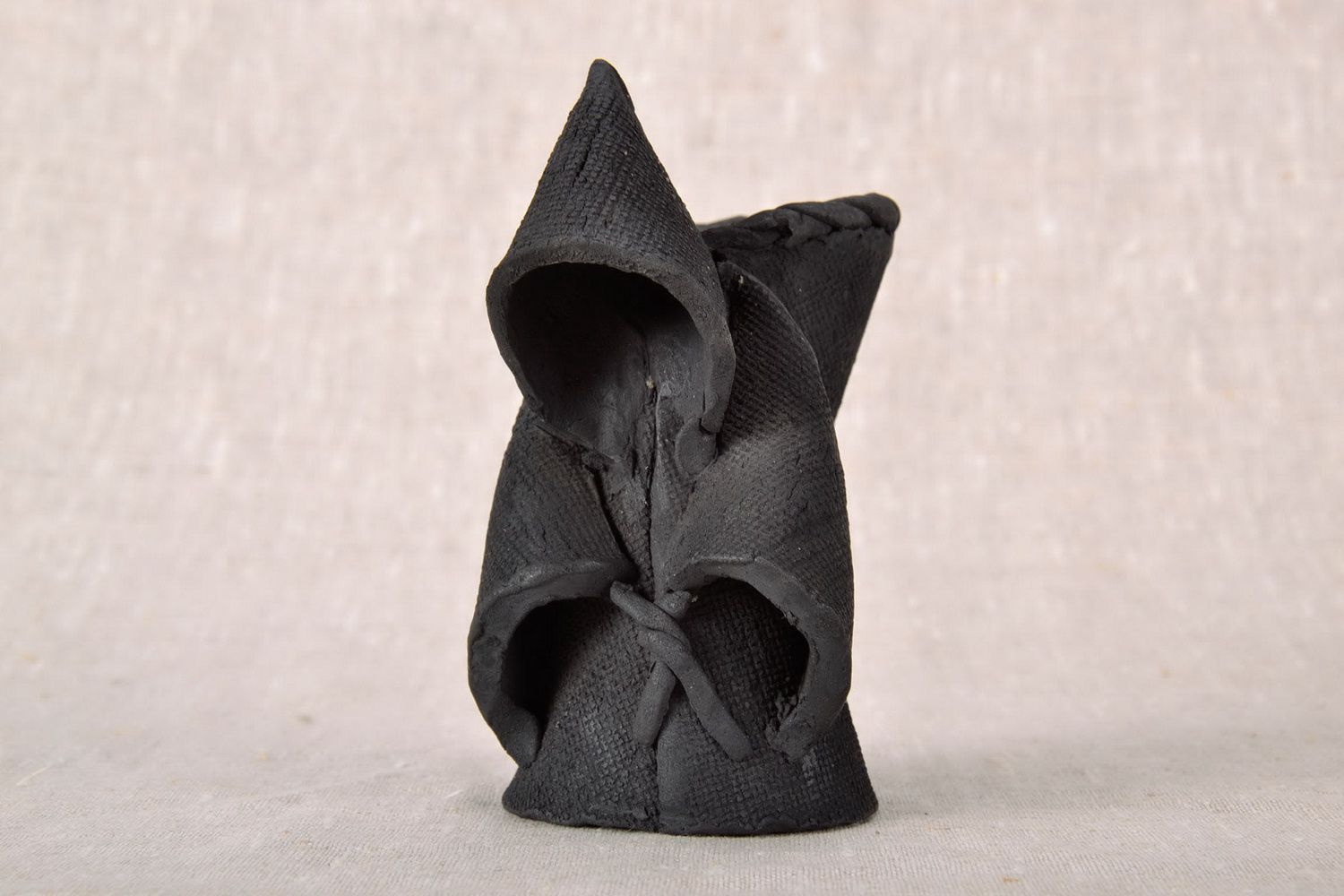 Clay candlestick Monk photo 2