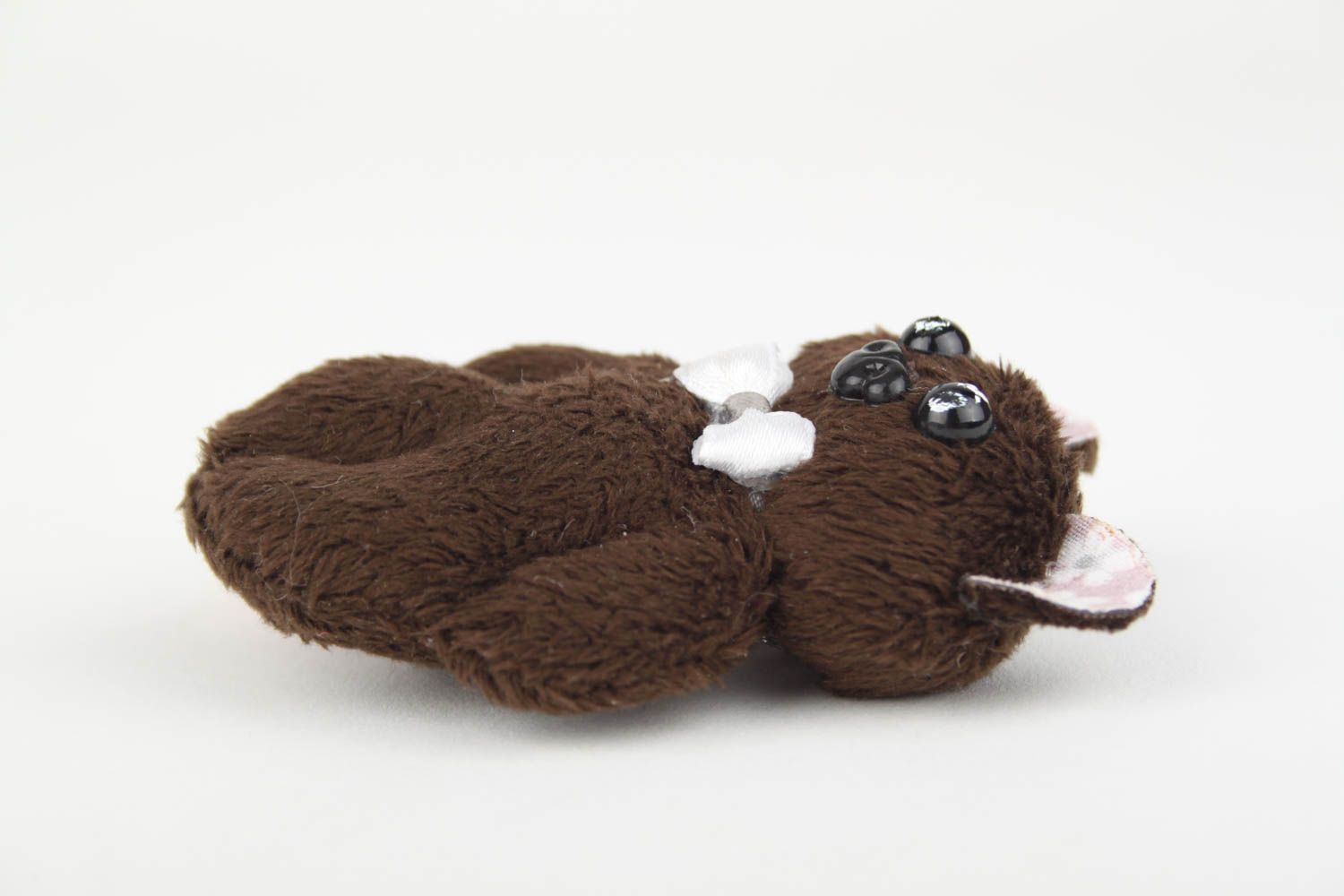Peluche ours brun Jouet fait main en tissus Cadeau pour enfant original photo 2