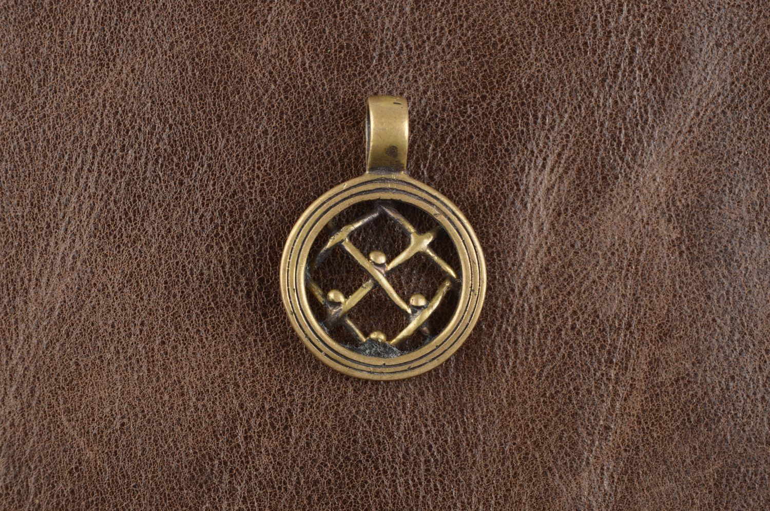 Handmade unusual bronze pendant designer beautiful pendant metal accessory photo 1