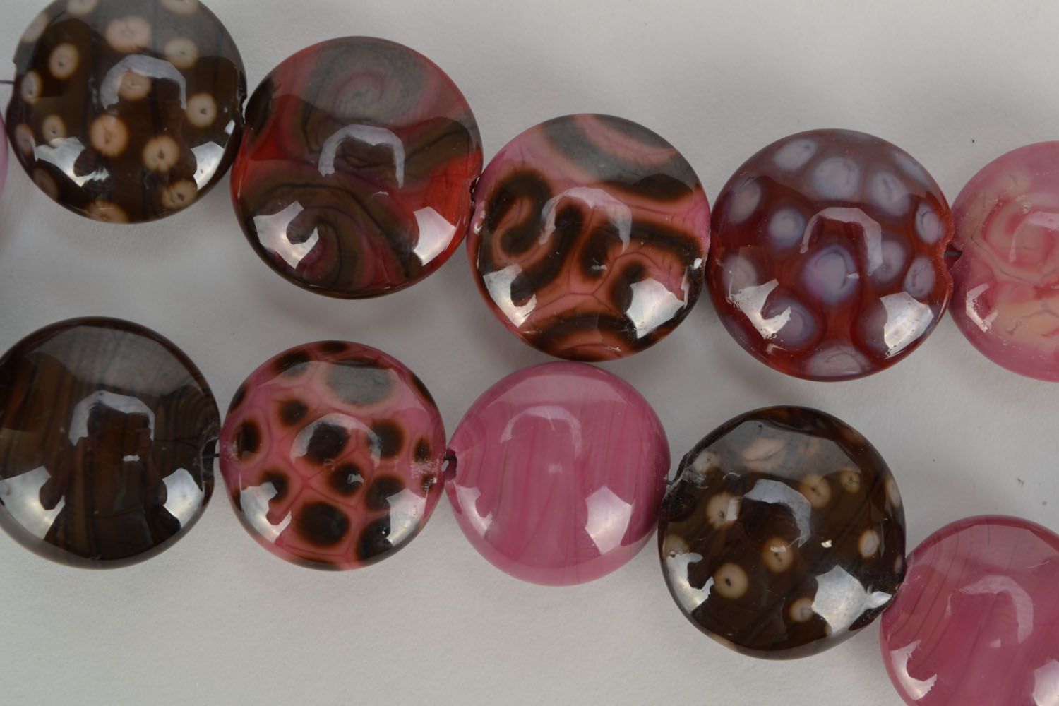 Glass beads made using lampwork technique photo 3