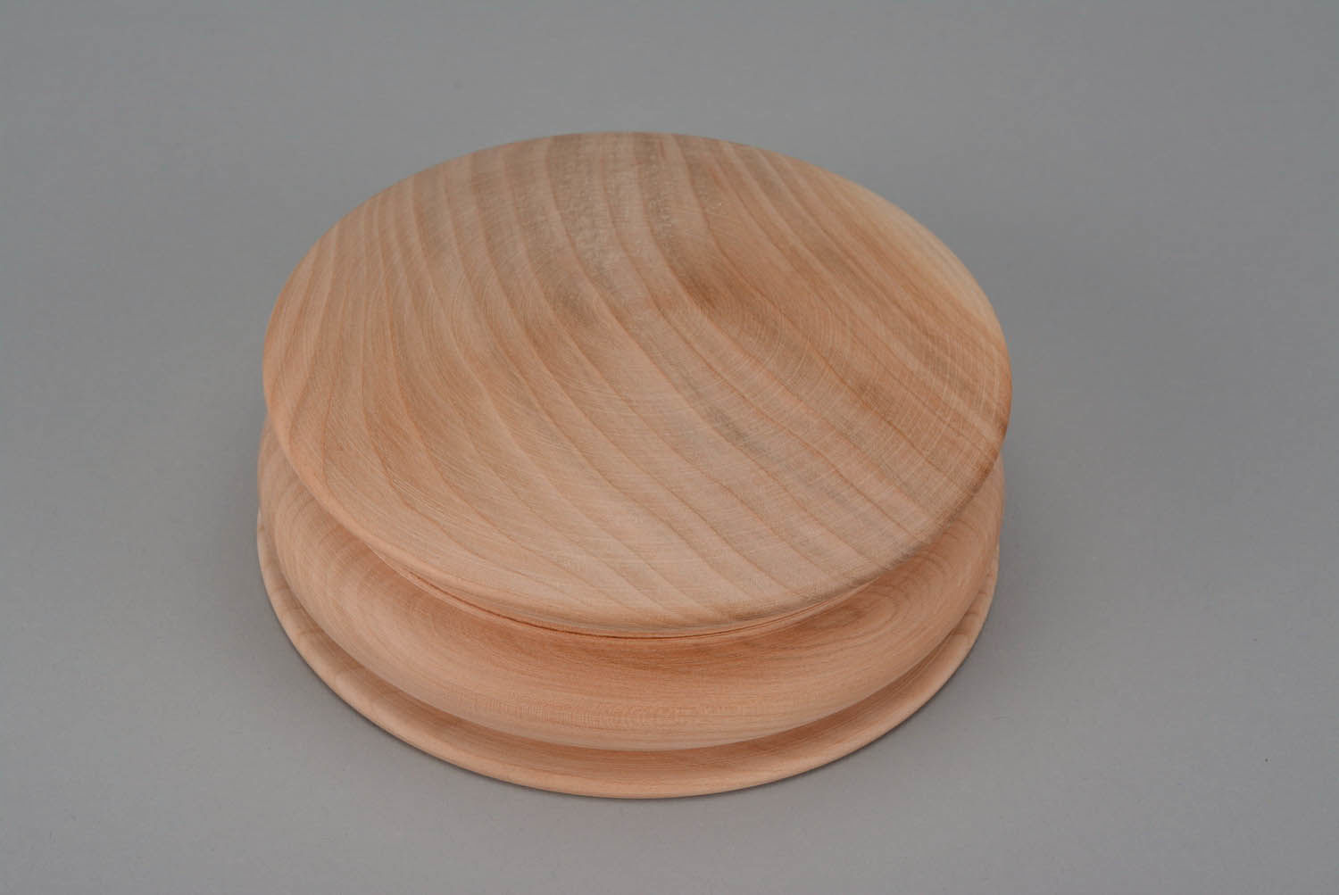 Werkstück für runde Schatulle aus Holz foto 4