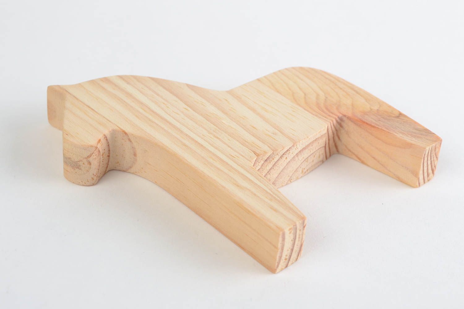 Kleines schönes Spielzeug aus Holz Pferd zum Bemalen künstlerische Handarbeit foto 4