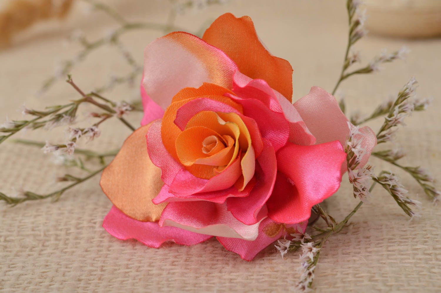 Hair accessories for women flower hair clip brooch handmade designer jewelry photo 1