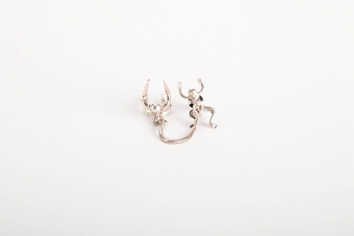 Handmade ear cuff designer ear cuff silver accessory for women gift ideas photo 5
