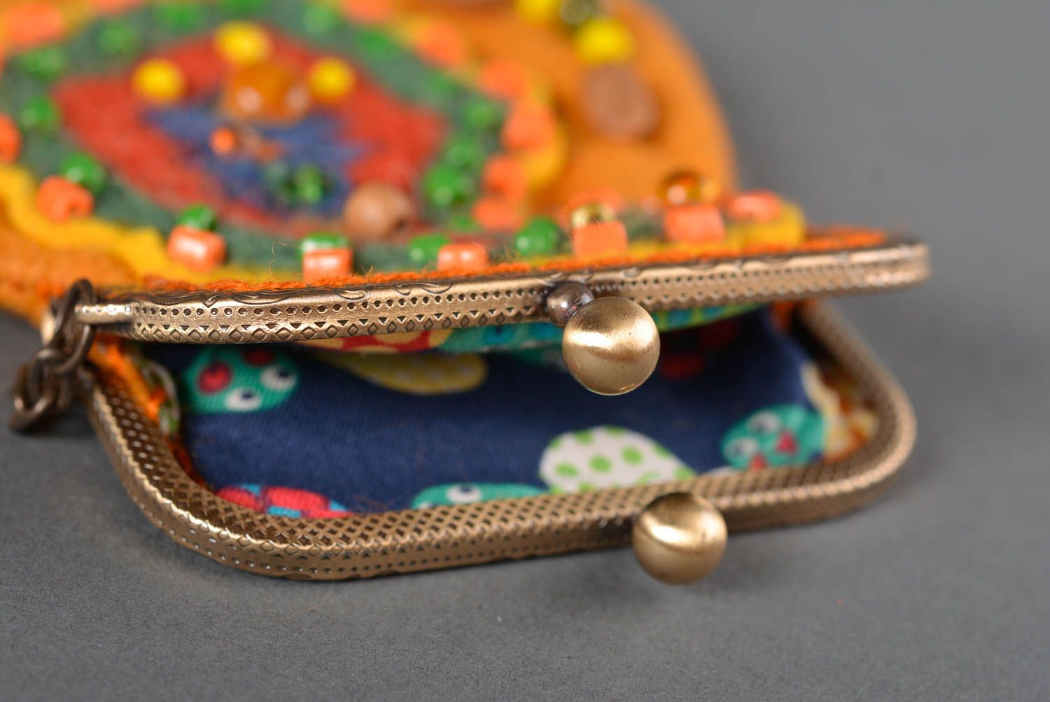 Handmade designer wallet stylish purse felted handbag felted accessories photo 3