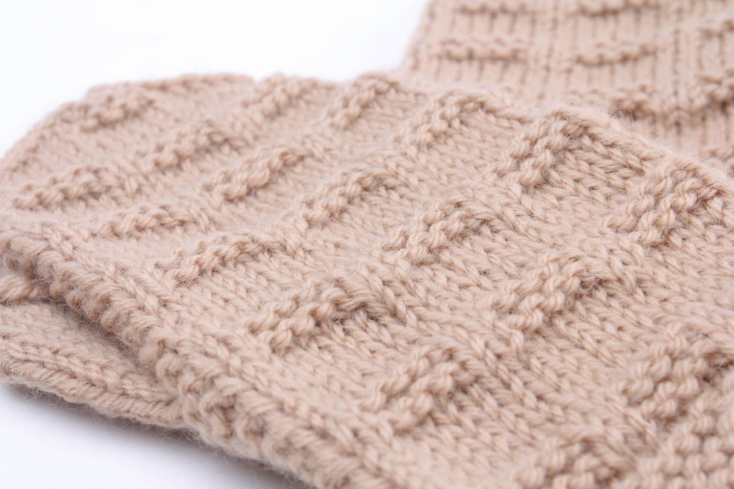 Metenes quentes tricotadas de lã à mão acessórios de mulher artesanais foto 2