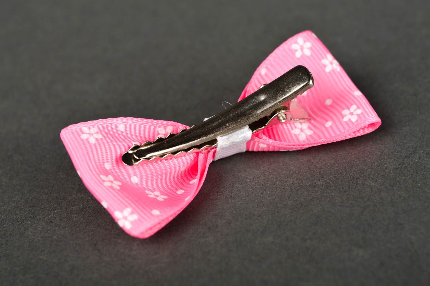 Pink barrette handmade hair clips handmade hair accessories children barrettes photo 2
