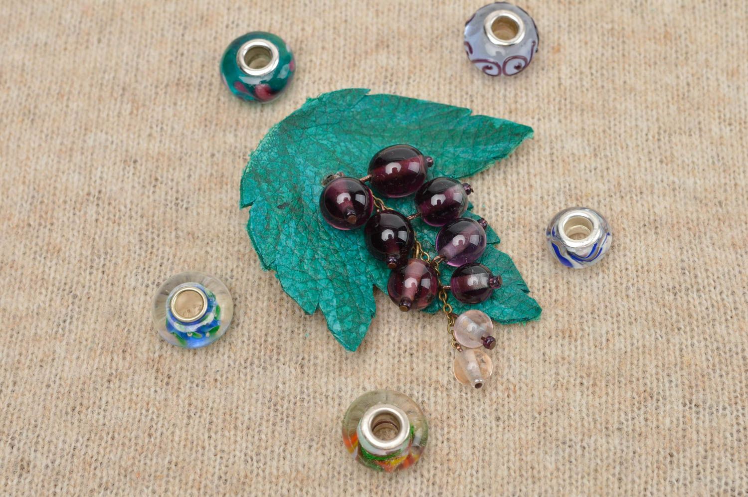 Handmade designer glass brooch jewelry present for women vintage brooch photo 1