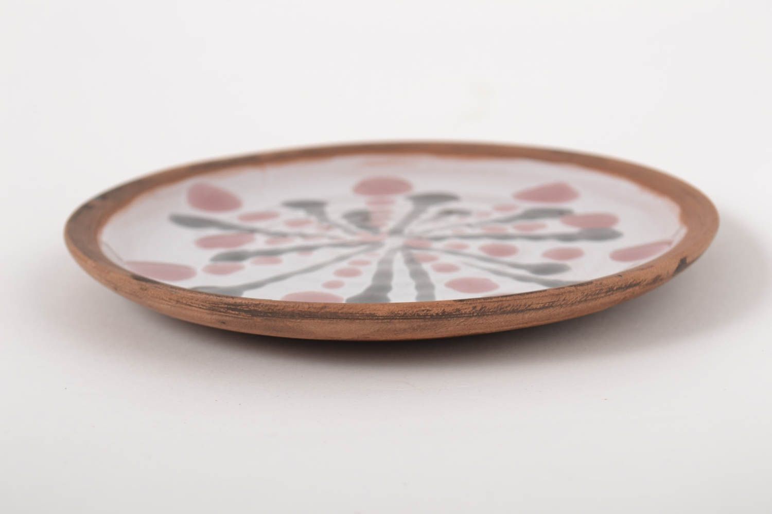 Handmade ceramic plate eco friendly dishware beautiful handmade plate clay plate photo 5