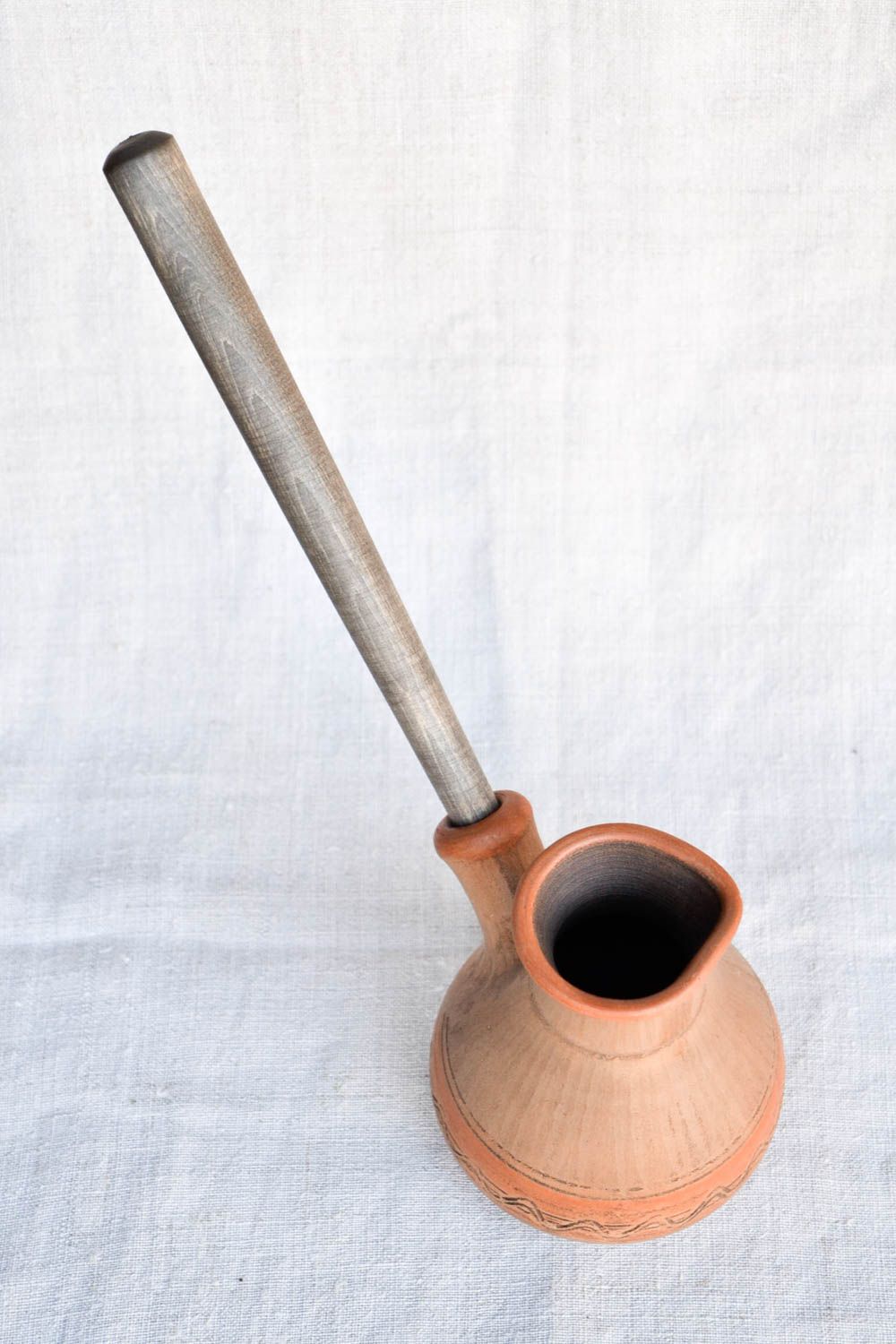Cezve fait main Pot à café 25 cl en céramique Ustensile de cuisine design photo 5