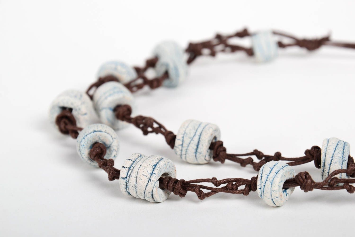 Schmuck handgemacht Halskette für Frauen Schmuck aus Keramik Designer Schmuck foto 2