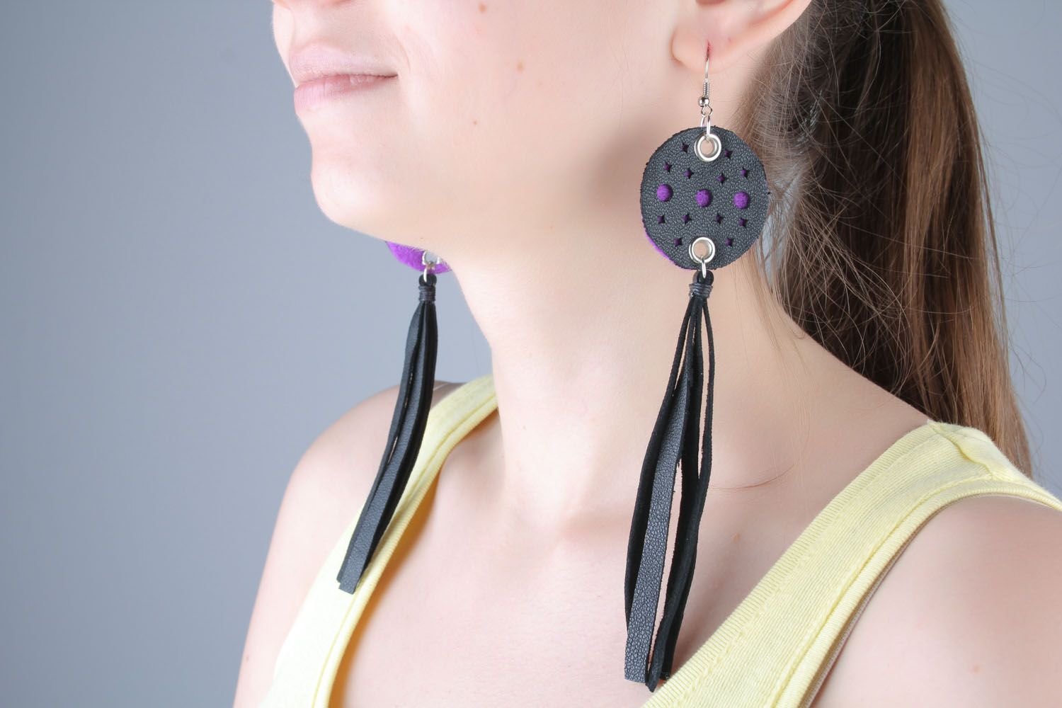 Earrings with tassels photo 5