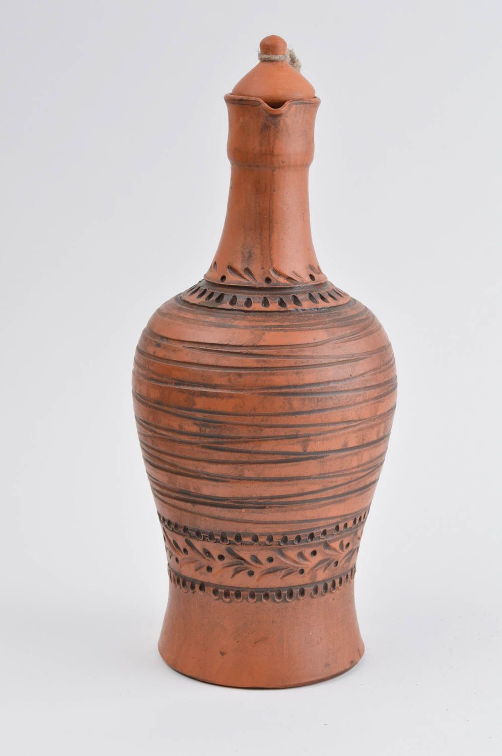 Garrafa de cerámica hecha a mano vajilla de barro menaje de cocina 2 litros  foto 3