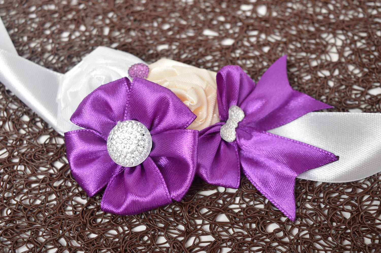 Trauzeugin Blumenarmband handmade Geschenk für Brautjungfer Hochzeit Accessoire foto 4