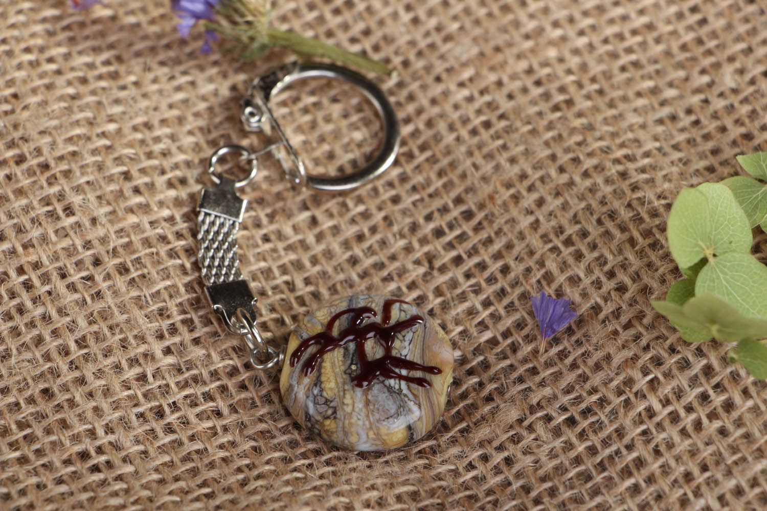 Lampwork keychain The Year of Goat photo 3