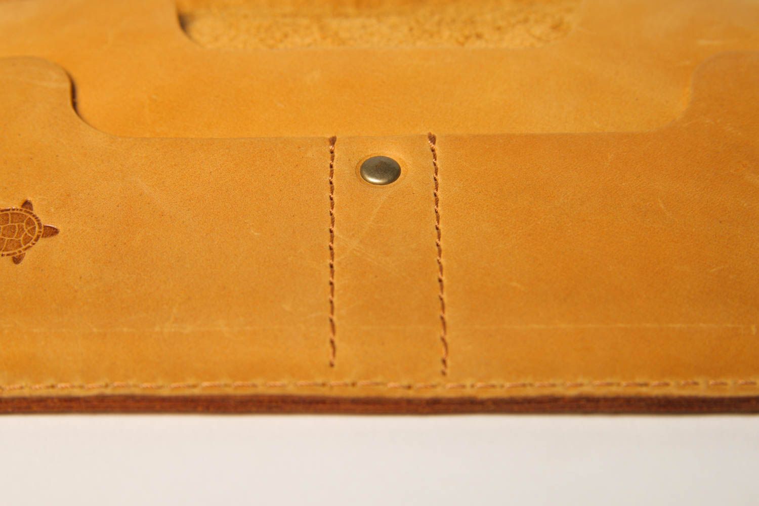 Портмоне ручной работы кожаный кошелек коричневый кожаный аксессуар стильный фото 5