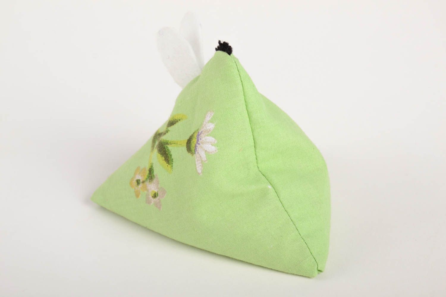 Handmade grünes Kuscheltier Maus Stoff Spielzeug Geschenk für Kinder foto 3