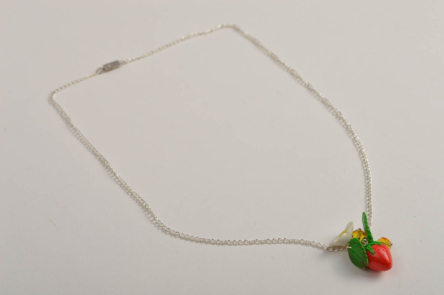 Plastic pendant exclusive jewelry handmade polymer clay jewelry vintage jewelry photo 2