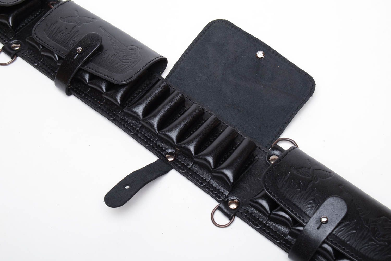 Closed leather bandolier for 24 cartridges photo 5