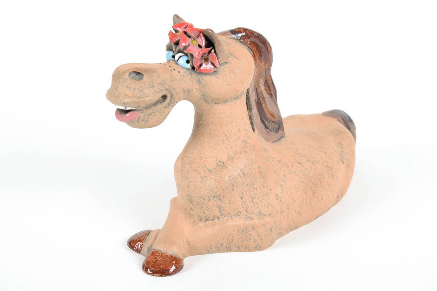 Керамическая копилка Лошадь Роза фото 3