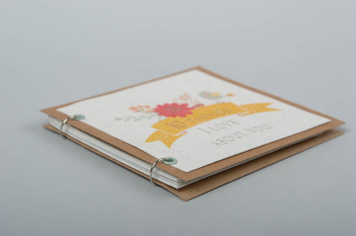 Libreta de notas artesanal con estampado cuaderno de notas regalo original foto 3