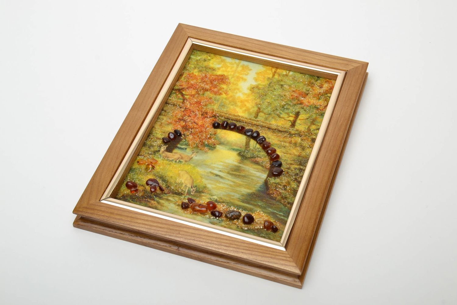 Amber decorated wall picture Landscape photo 2